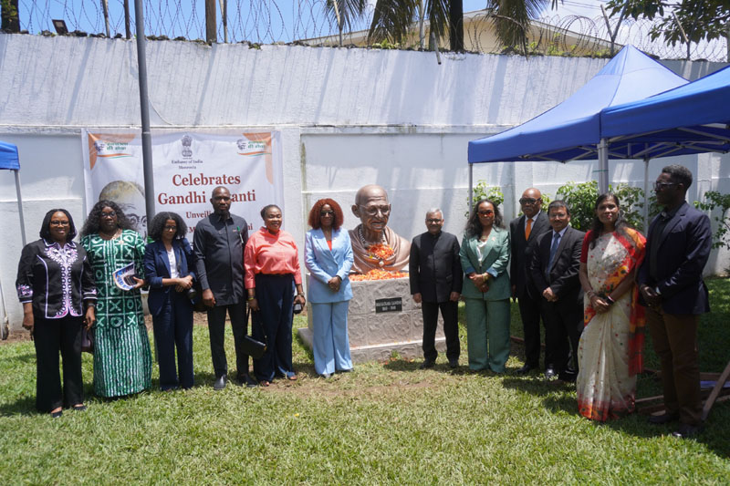 Unveiling of the bust of Mahatma Gandhi in Monrovis on Gandhi Jayanti - 2 October 2026
